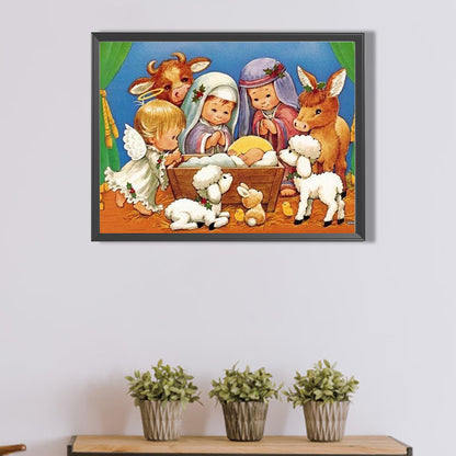 Nativity - Full Round Drill Diamond Painting 40*30CM