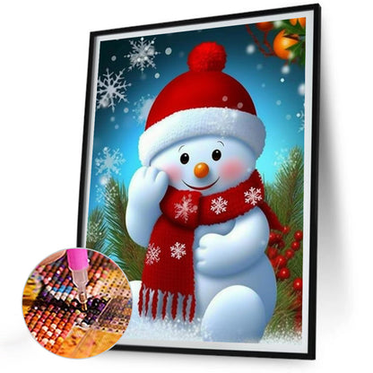 Christmas Snowman - Full Round Drill Diamond Painting 30*40CM