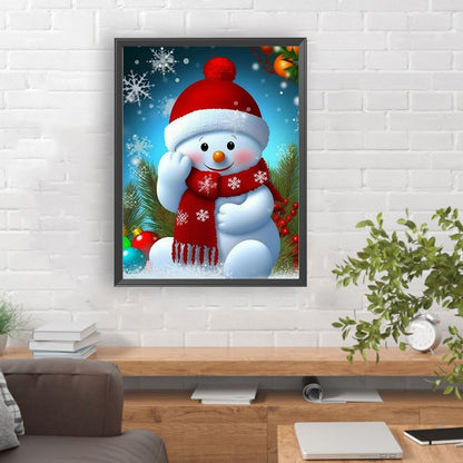 Christmas Snowman - Full Round Drill Diamond Painting 30*40CM