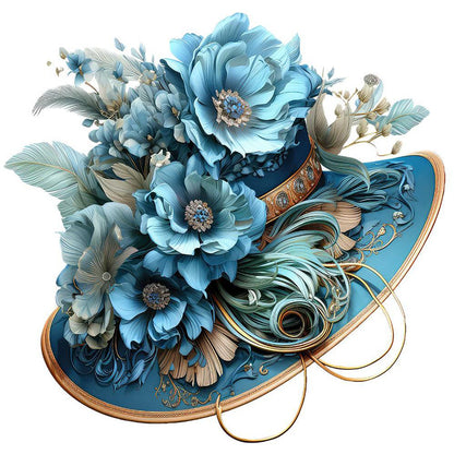 Blue Top Hat - Full Round Drill Diamond Painting 30*30CM