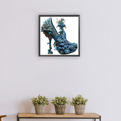 Blue High Heels - Full Round Drill Diamond Painting 30*30CM