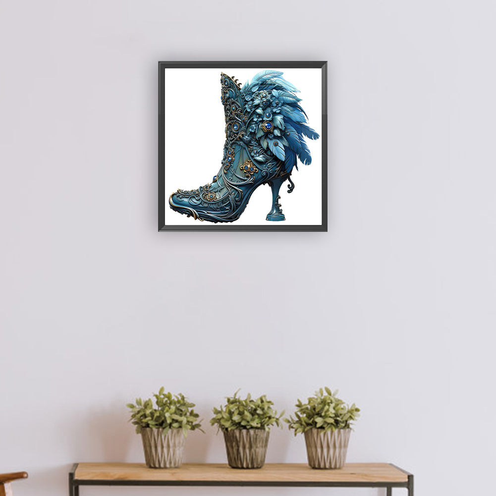 Blue High Heels - Full Round Drill Diamond Painting 30*30CM