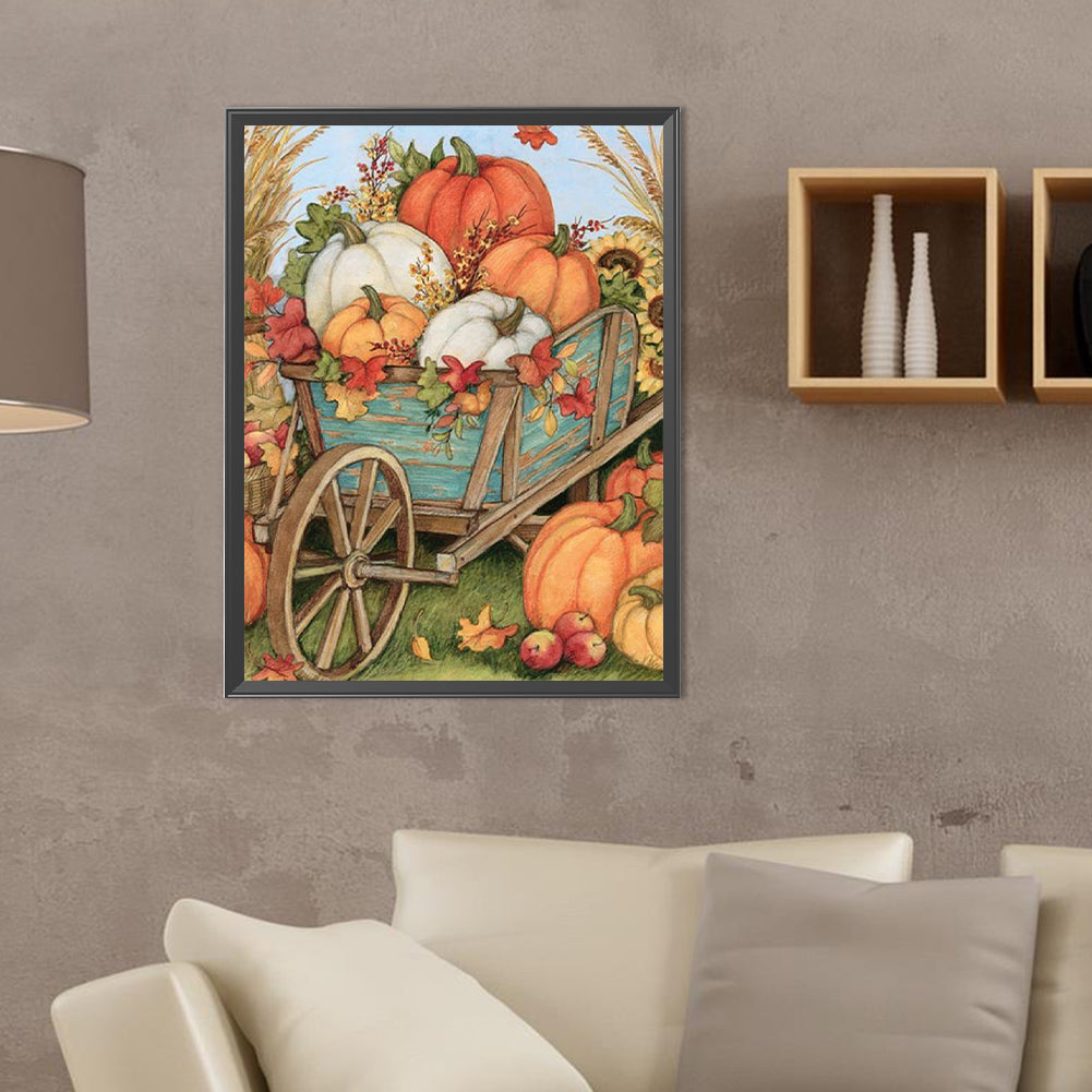 Autumn Pumpkin Harvest - Full Round Drill Diamond Painting 30*40CM