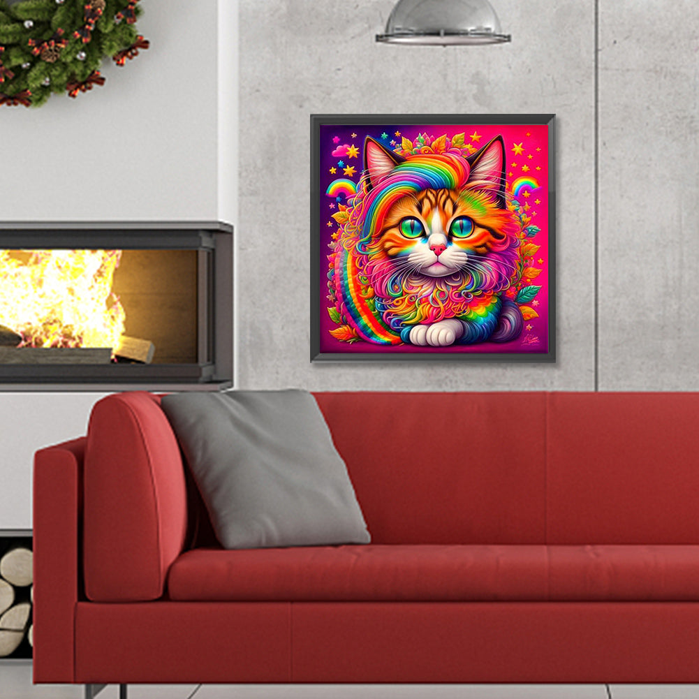 Colorful Cats - Full Round Drill Diamond Painting 30*30CM