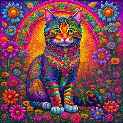 Colorful Cats - Full Round Drill Diamond Painting 30*30CM