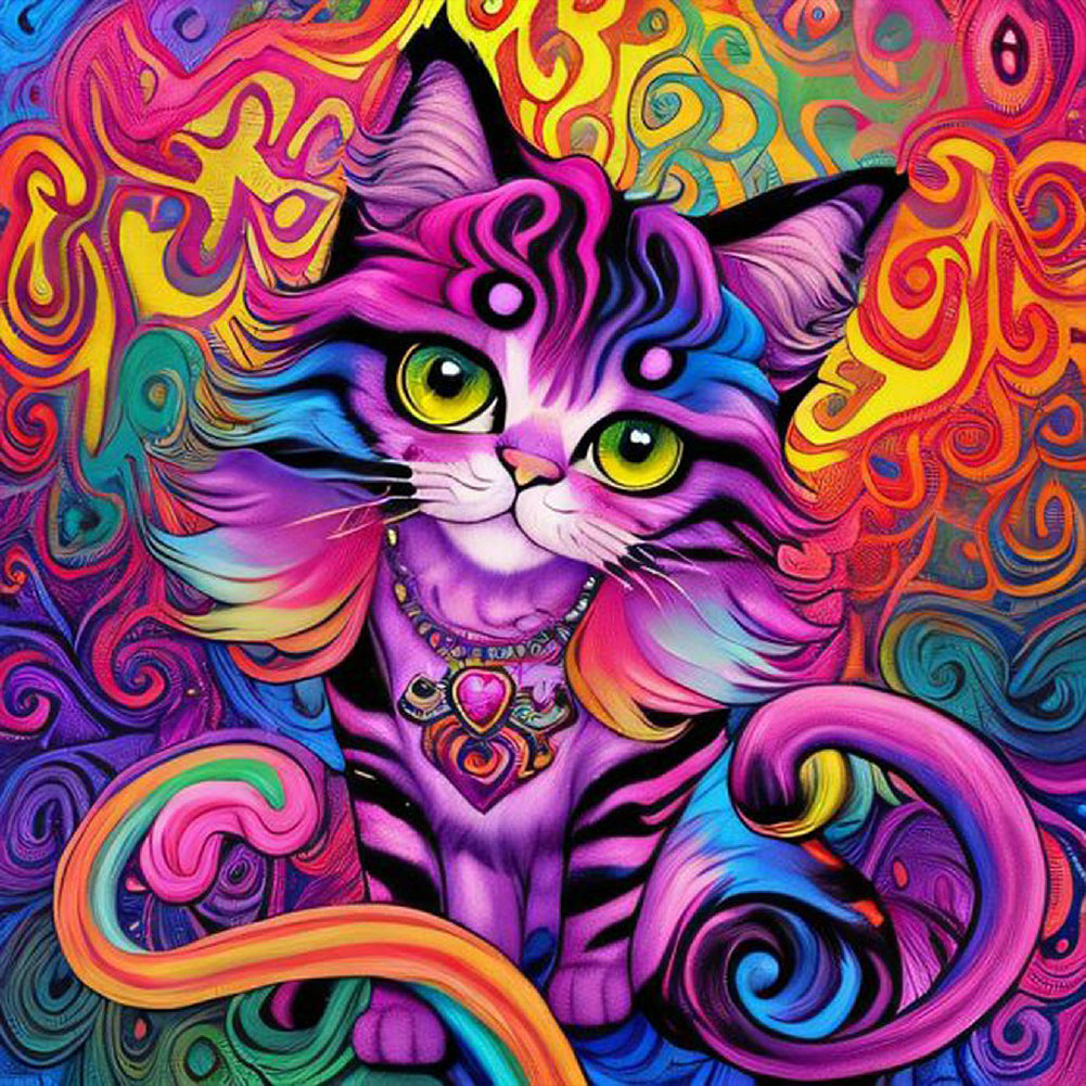 Colorful Cats - Full Round Drill Diamond Painting 30*30CM