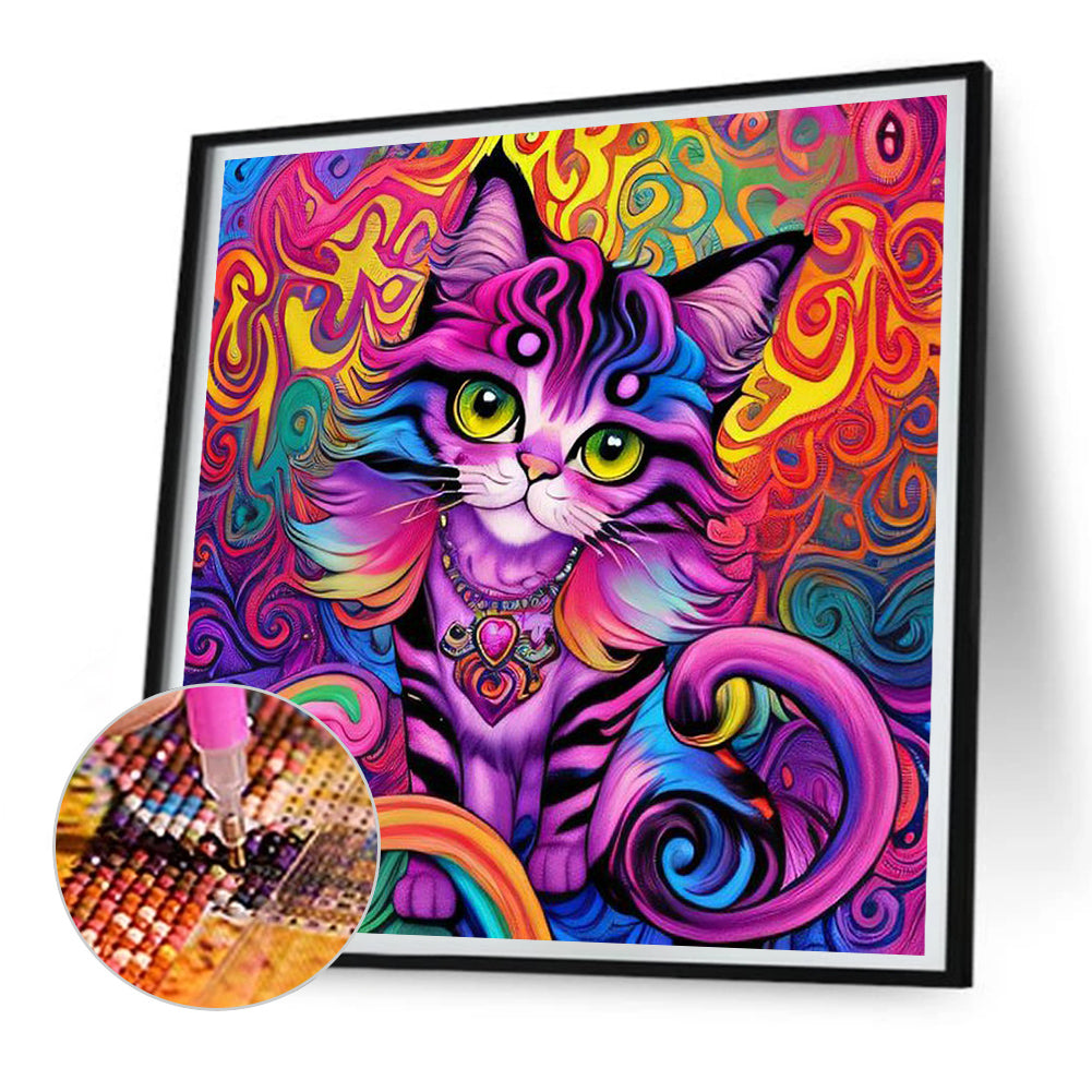 Colorful Cats - Full Round Drill Diamond Painting 30*30CM