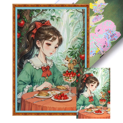 Girl - 11CT Stamped Cross Stitch 50*75CM