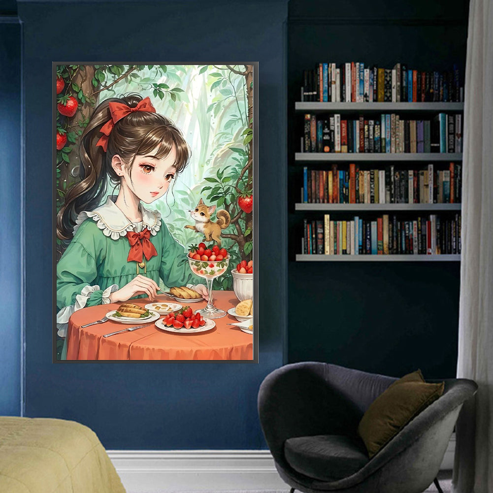 Girl - 11CT Stamped Cross Stitch 50*75CM