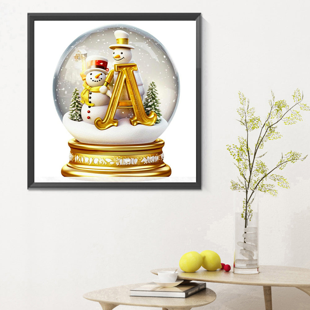 Christmas Alphabet Crystal Ball A - Full Round Drill Diamond Painting 30*30CM