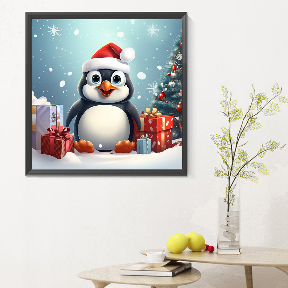 Christmas Little Penguin - Full Round Drill Diamond Painting 30*30CM