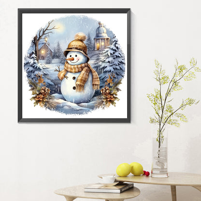 Winter Snowman - Full Round Drill Diamond Painting 30*30CM