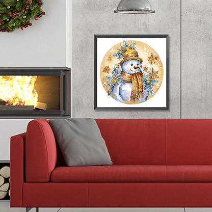 Winter Snowman - Full Round Drill Diamond Painting 30*30CM