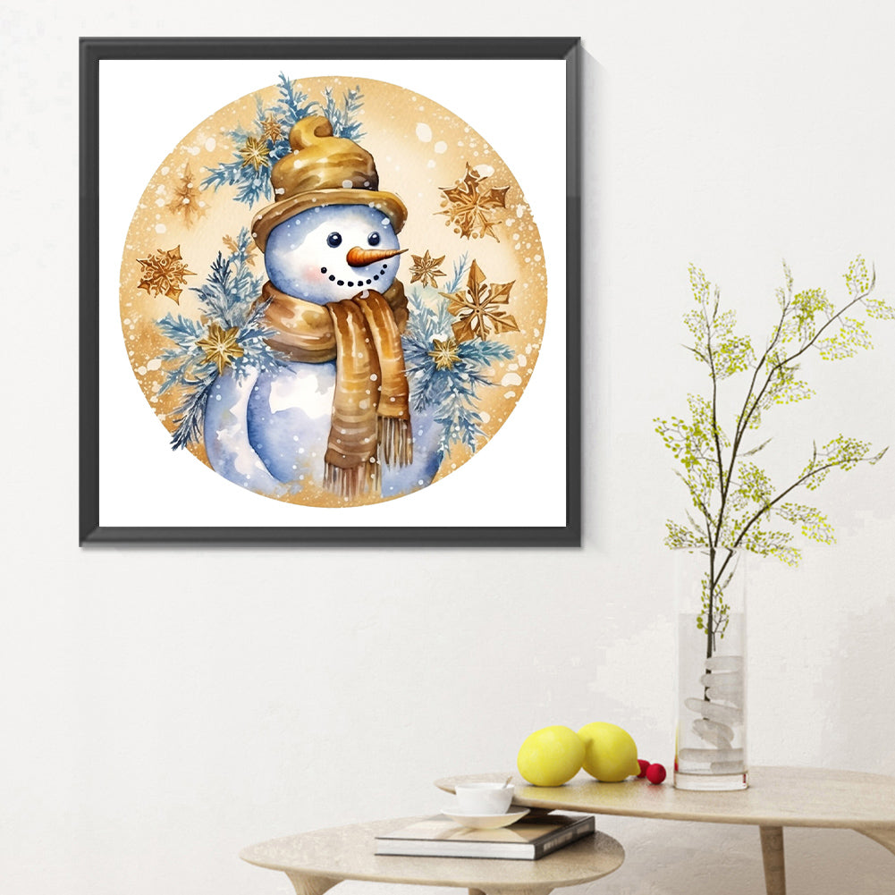 Winter Snowman - Full Round Drill Diamond Painting 30*30CM