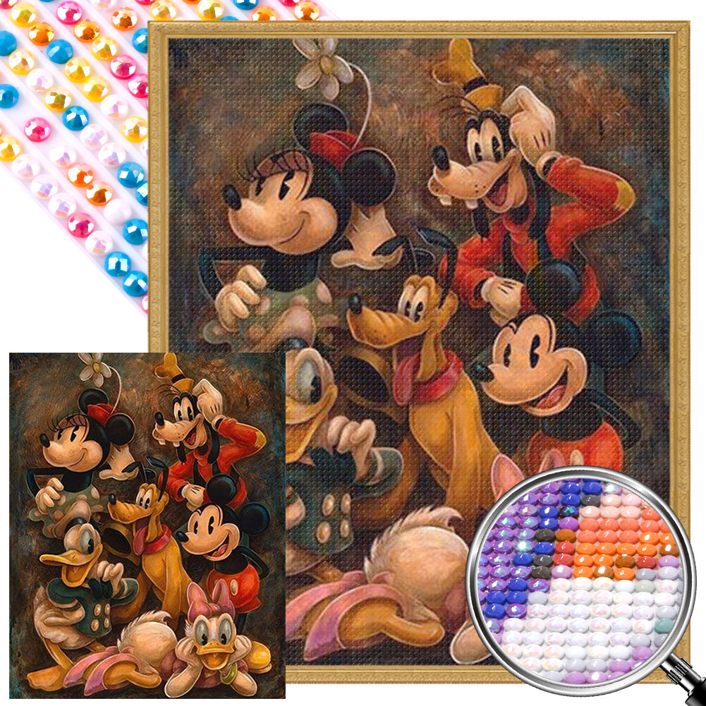 Mickey And Friends - Full AB Drill Round Diamond Painting 40*50CM