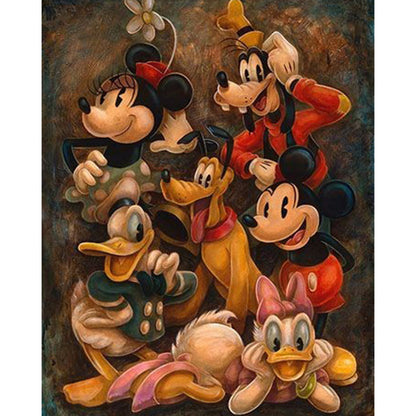 Mickey And Friends - Full AB Drill Round Diamond Painting 40*50CM