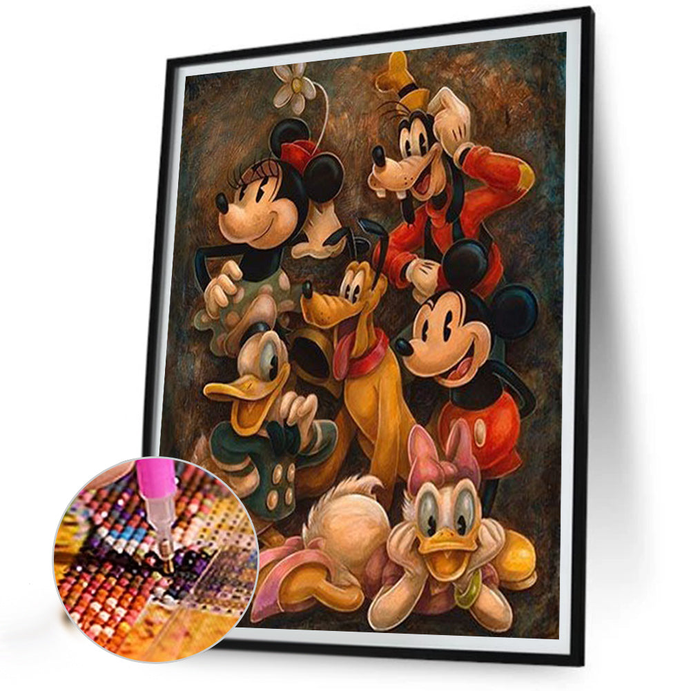 Mickey And Friends - Full AB Drill Round Diamond Painting 40*50CM