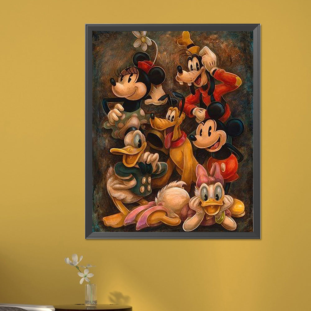 Mickey And Friends - Full AB Drill Round Diamond Painting 40*50CM