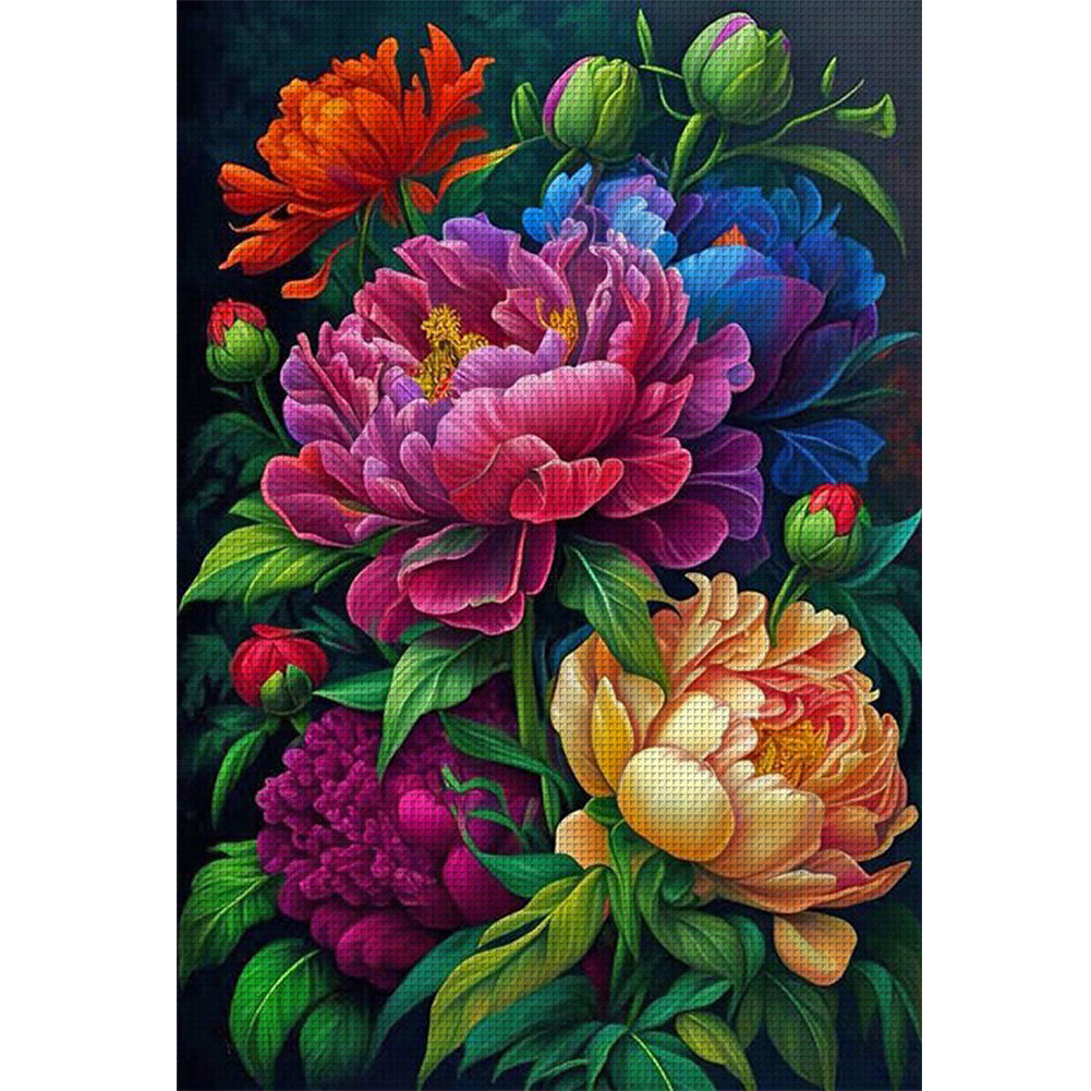 Peony - 11CT Counted Cross Stitch 40*60CM