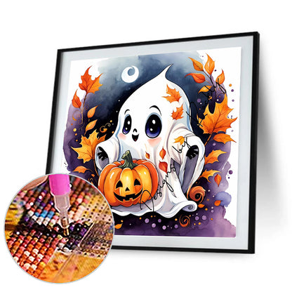 Cute Little Ghost - Full Round Drill Diamond Painting 30*30CM