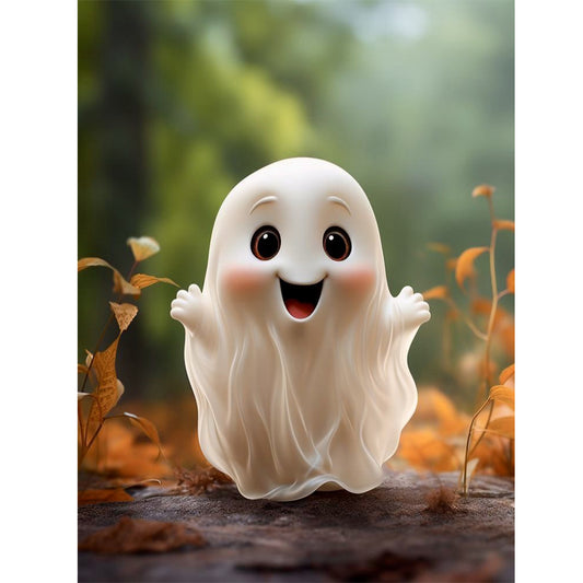 Halloween Cute Little Ghost - Full Round Drill Diamond Painting 30*40CM