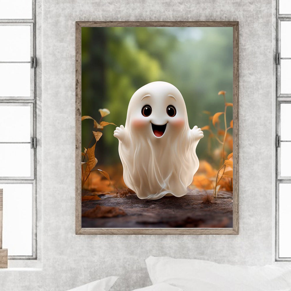 Halloween Cute Little Ghost - Full Round Drill Diamond Painting 30*40CM