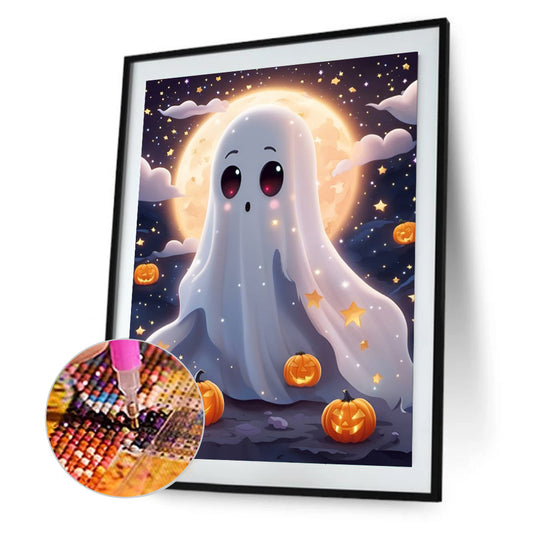 Halloween Cute Little Ghost - Full Round Drill Diamond Painting 30*40CM