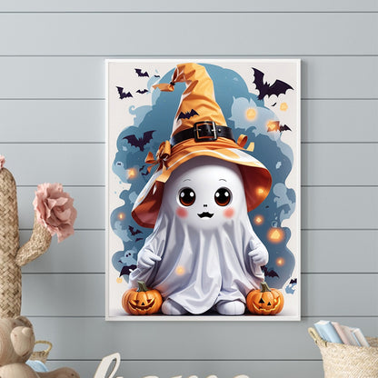 Halloween Cute Little Ghost - Full Round Drill Diamond Painting 30*40CM