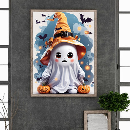 Halloween Cute Little Ghost - Full Round Drill Diamond Painting 30*40CM