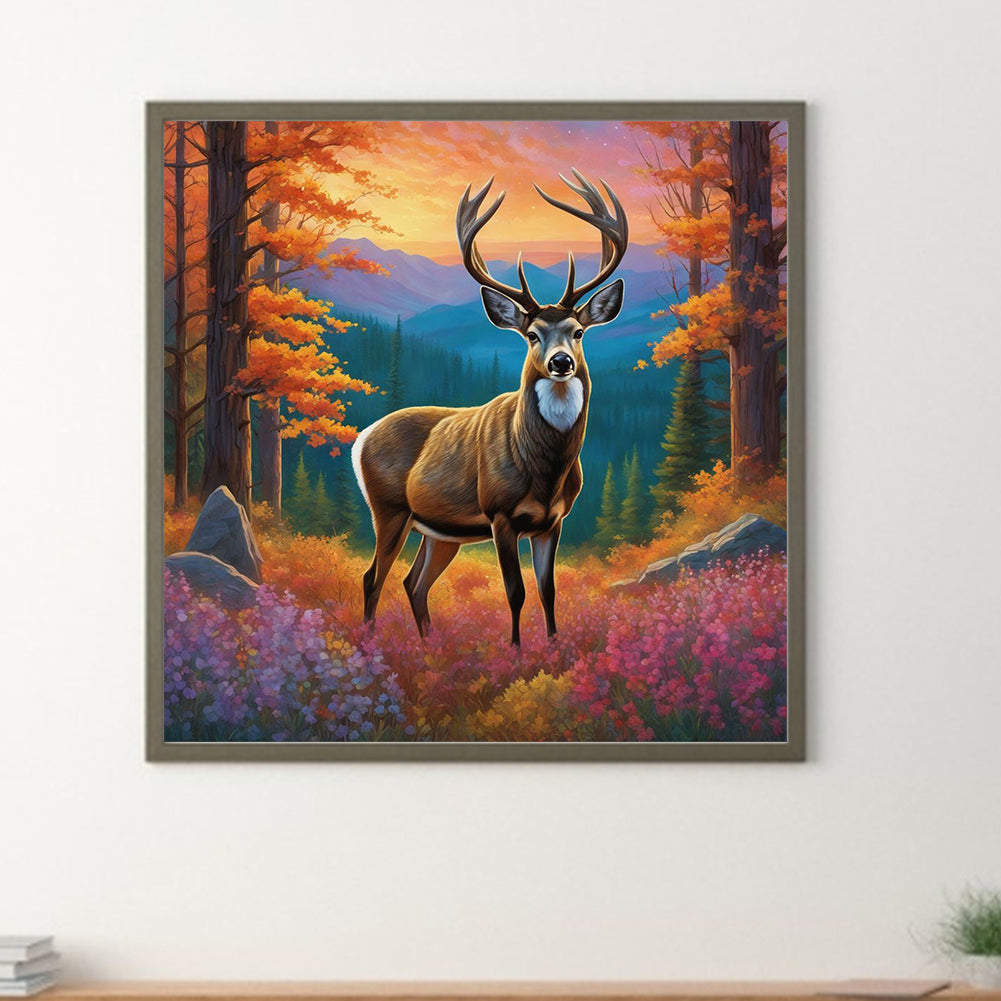 Deer - Full Round Drill Diamond Painting 40*40CM