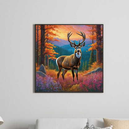 Deer - Full Round Drill Diamond Painting 40*40CM