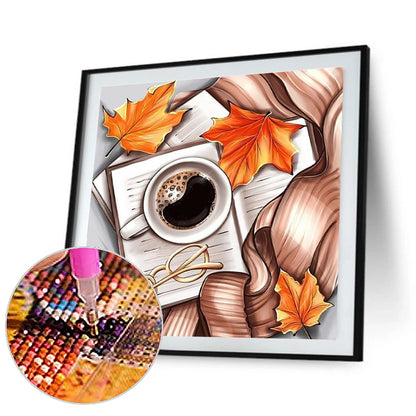 Book Coffee - Full Round Drill Diamond Painting 30*30CM