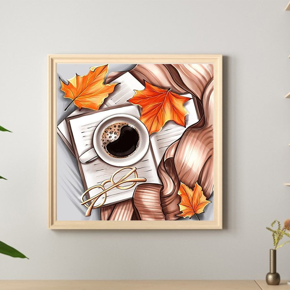 Book Coffee - Full Round Drill Diamond Painting 30*30CM