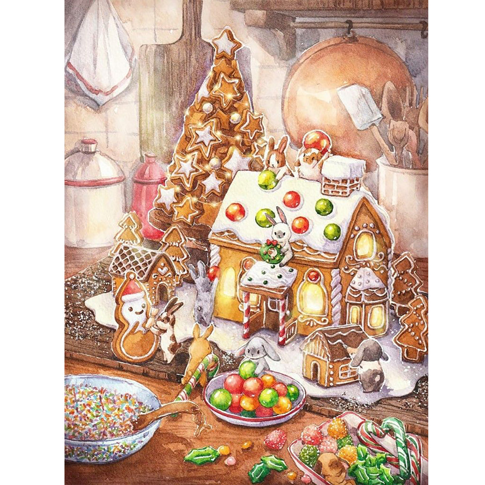 Candy And Cookie House - Full Round Drill Diamond Painting 30*40CM