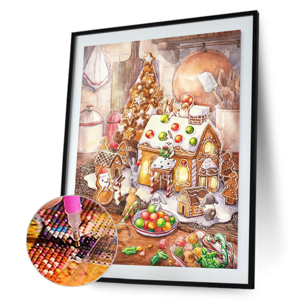 Candy And Cookie House - Full Round Drill Diamond Painting 30*40CM