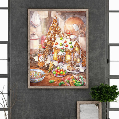 Candy And Cookie House - Full Round Drill Diamond Painting 30*40CM