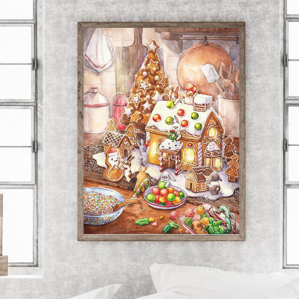 Candy And Cookie House - Full Round Drill Diamond Painting 30*40CM