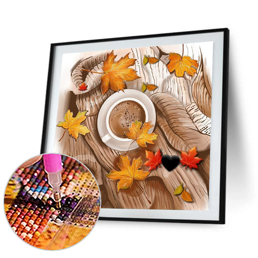 Fallen Coffee - Full Round Drill Diamond Painting 30*30CM