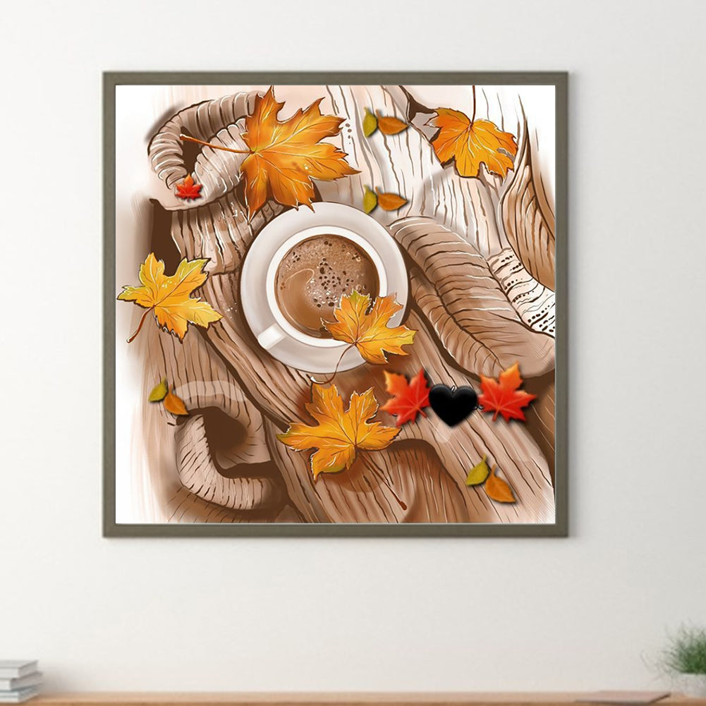 Fallen Coffee - Full Round Drill Diamond Painting 30*30CM