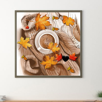 Fallen Coffee - Full Round Drill Diamond Painting 30*30CM