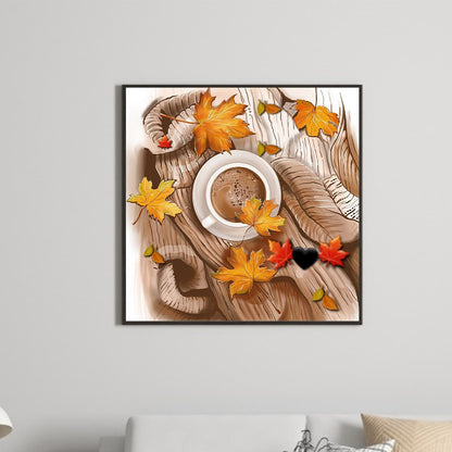 Fallen Coffee - Full Round Drill Diamond Painting 30*30CM