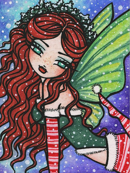 Christmas Elf Girl - Full Round Drill Diamond Painting 40*50CM