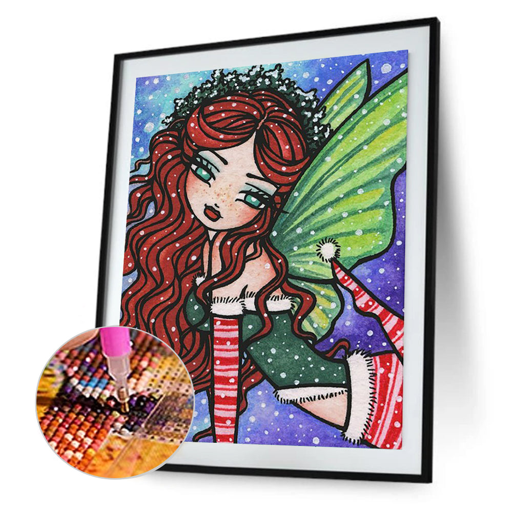 Christmas Elf Girl - Full Round Drill Diamond Painting 40*50CM