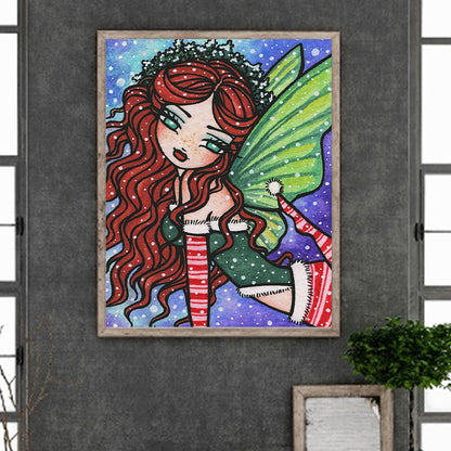 Christmas Elf Girl - Full Round Drill Diamond Painting 40*50CM