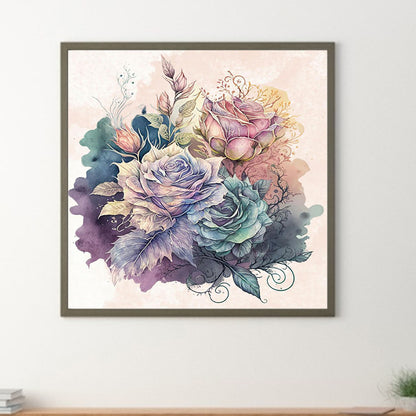Flower - Full Round Drill Diamond Painting 40*40CM