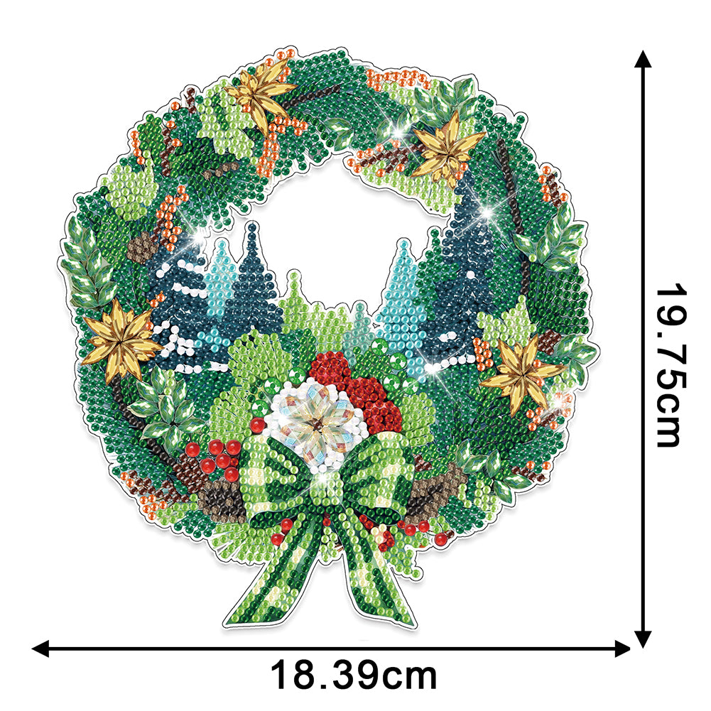 Special Shaped Diamond Painting Wall Decor Wreath (Christmas Bush)