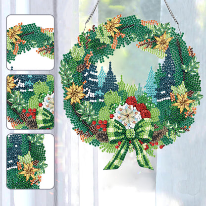 Special Shaped Diamond Painting Wall Decor Wreath (Christmas Bush)