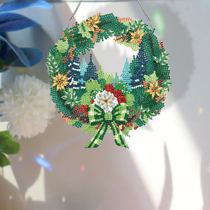 Special Shaped Diamond Painting Wall Decor Wreath (Christmas Bush)