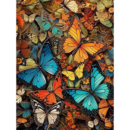 Multicolor Butterfly - Full Round Drill Diamond Painting 30*40CM