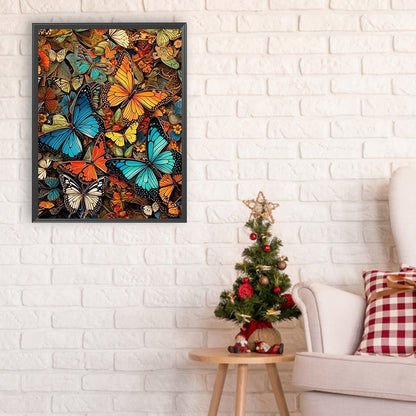 Multicolor Butterfly - Full Round Drill Diamond Painting 30*40CM